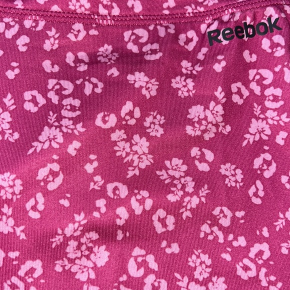 🦋Reebok Pink Floral Bike Shorts, Size Small - Picture 2 of 6